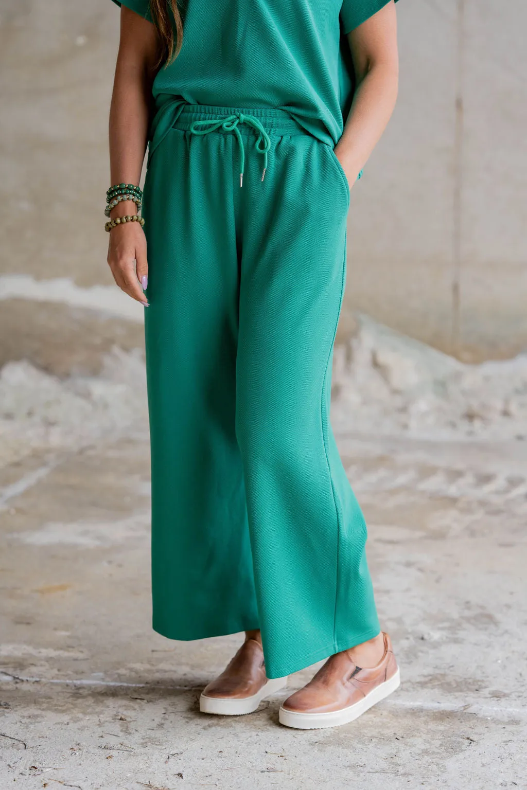 Textured Relaxed Pants