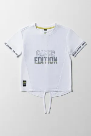 Tuxedo Back Short Sleeve T-Shirt White