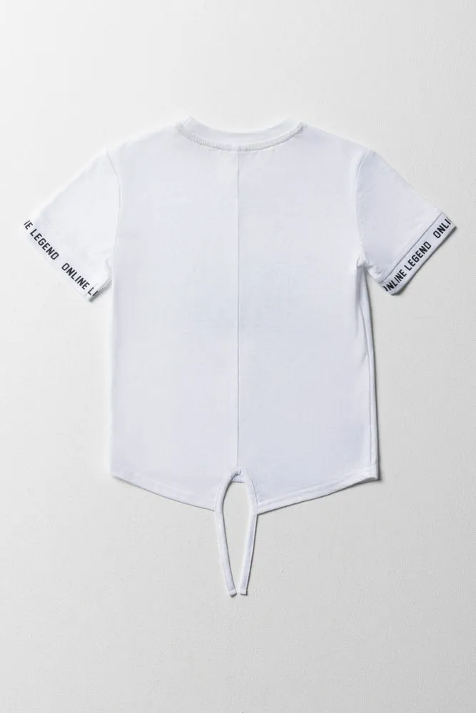 Tuxedo Back Short Sleeve T-Shirt White