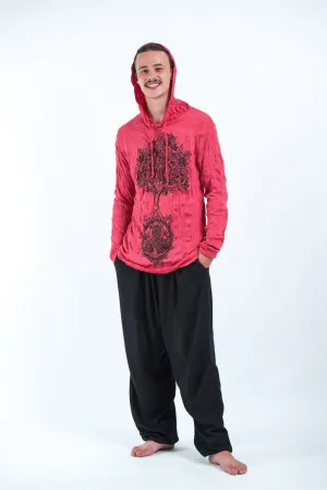 Unisex Celtic Tree Hoodie in Red