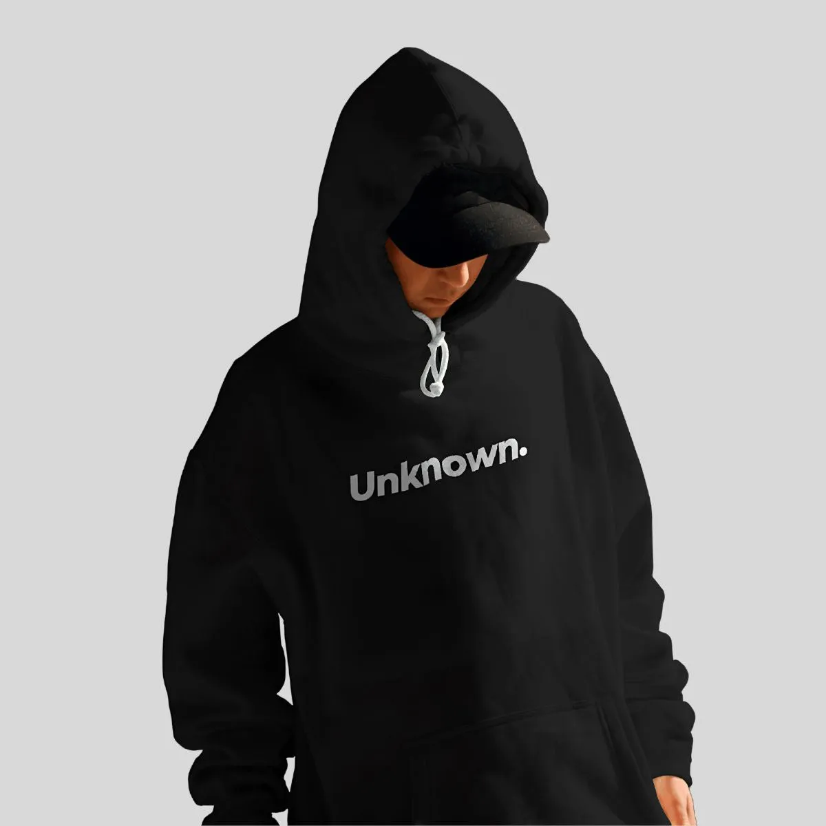 Unknown Relaxed Fit Black Hoodie For Men By DemonWear