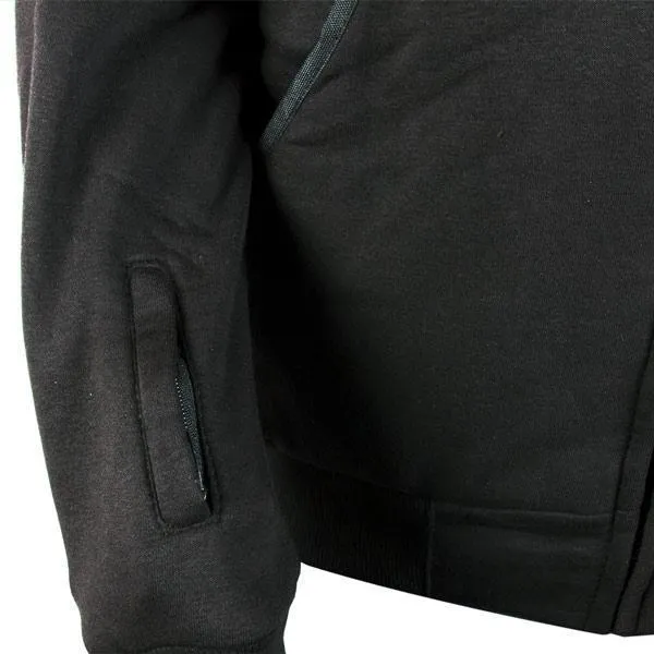 Xelement XS-594 Men's Zipper Front Black Heated Fleece Hoodie